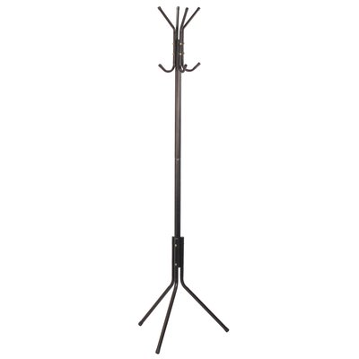 Portemanteau sur pied métal noir 8 accroches 48x48x170cm WADIGA