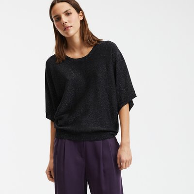 Pull col rond en fine maille irisée LA REDOUTE COLLECTIONS