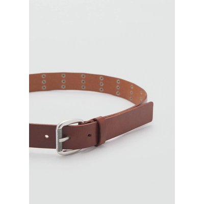 Ceinture en cuir à clous MANGO