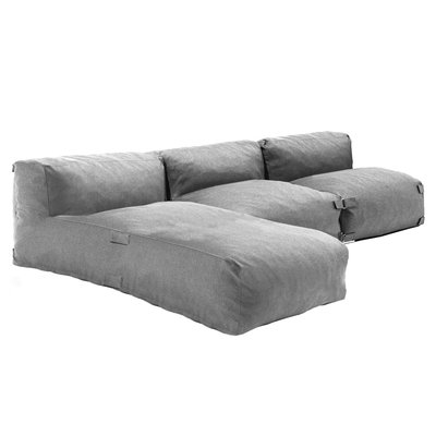 Salon de jardin modulable avec 2 fauteuils et 1 méridienne, MIXI OVIALA