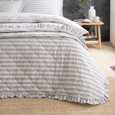 Style Sisters Frill Stripe Cotton Bedspread STYLE SISTERS