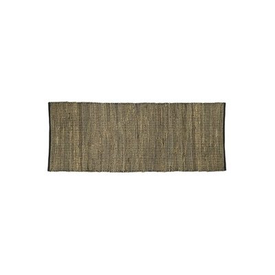 Tapis rectangulaire en jute et coton noir AUBRY GASPARD