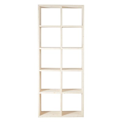 Cube de rangement pin brut 10 niches COULEURS DES ALPES