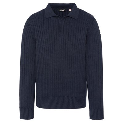 Pull côtelé col polo SCHOTT
