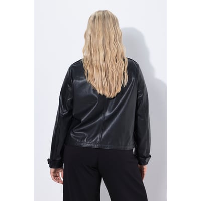 Veste oversize en simili-cuir à col rond ULLA POPKEN