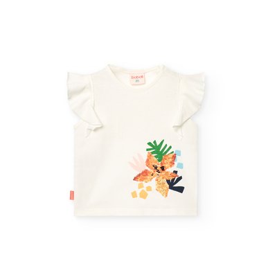 T-shirt en coton avec dessin frontal BOBOLI