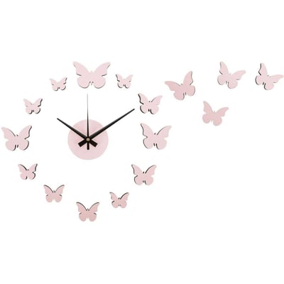 Horloge murale pastel DIY Butterfly Vert clair PRESENT TIME