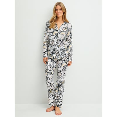 Pyjama boutonné de part en part en modal TENCEL™ et soie manches longues Modal MOONLIGHT DREAMS CALIDA