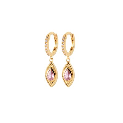 Dormeuses oxyde de zirconium rose DAXON