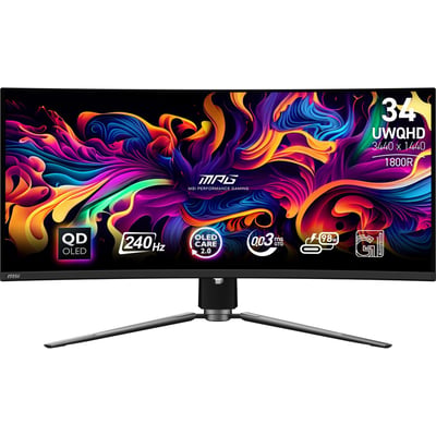 Ecran PC Gamer MPG 341CQPX 34" Incurvé 1800R UWQHD 240Hz QD-OLED HDMI 2.1 USB-C 90W Adaptive-Sync MSI