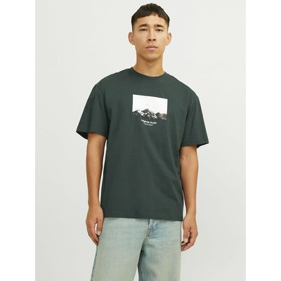 Cotton Loose Fit T-Shirt with Crew Neck JACK & JONES