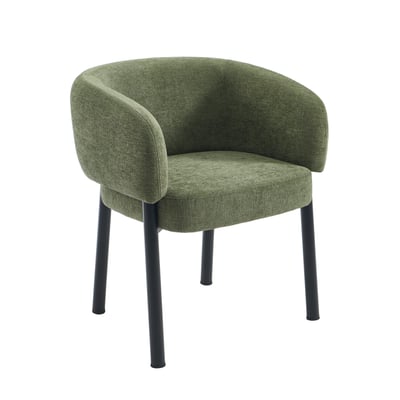 Fauteuil de table en velours tramé ABELIA SORELH