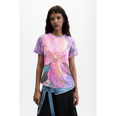 T-shirt imprimé à fleurs DESIGUAL