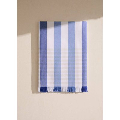 Serviette plage rayures multicolores à franges MANGO HOME