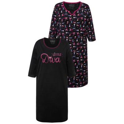 Lot de 2 T-shirts de nuit à manches 3/4 ULLA POPKEN