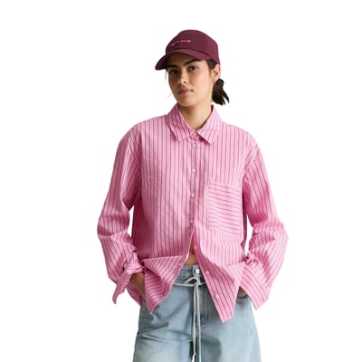 Blouse à rayures regular en mélange Organic Cotton Lyocell MARC O’POLO DENIM