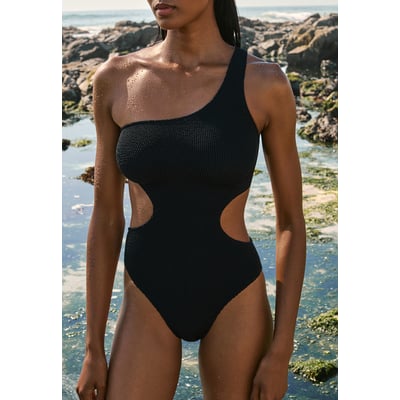 Maillot de bain 1 pièce découpe côte en matière extensible ONESIZE BY ETA ETAM