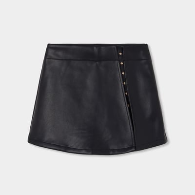 Jupe-short fille en simili cuir avec clous BOBOLI