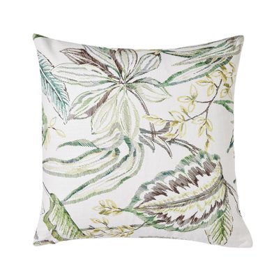 Housse de coussin en Coton imprimé d'un motif végétal  KELADY MADURA