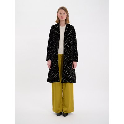 Manteau en velours lisse imprimé doré franck INES DE LA FRESSANGE PARIS