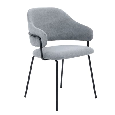 Chaise repas tissu gris Ezra ZAGO