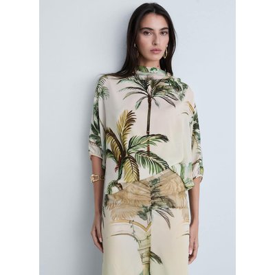 Cape drapée imprimé tropical MANGO