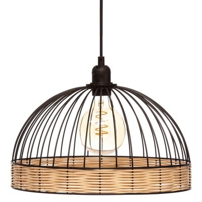 Suspension Métal Filaire Rotin Suwa  D35 ATMOSPHERA