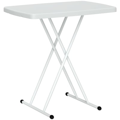 Table d'appoint de terrasse HDPE Blanc OUTSUNNY