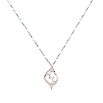 Collier en argent 925 et oxyde de zirconium CLEOR