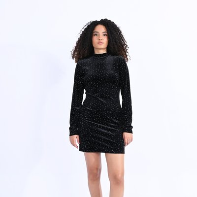 Figurbetontes Strasskleid, Stehkragen LILI SIDONIO