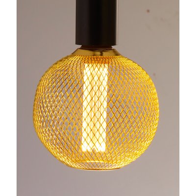 Gold Globe Metal Cage LED E27 Bulb SO'HOME