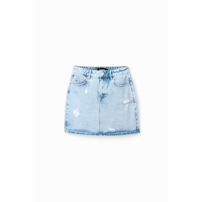 Mini-jupe jean croisée - BLUE - L DESIGUAL