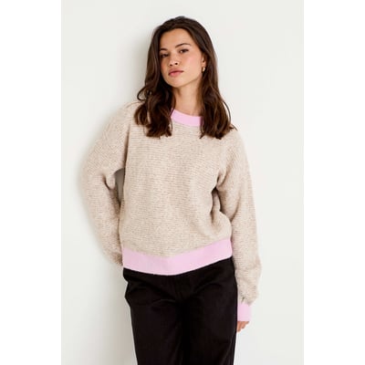 Pull ample col rond manches longues CACHE CACHE