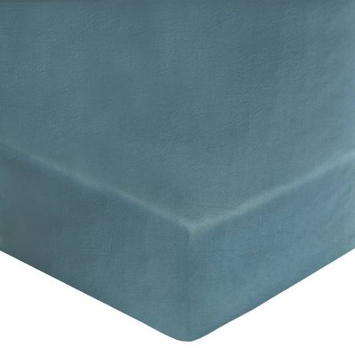 Drap housse percale lavée - BOHEME BLANC DES VOSGES