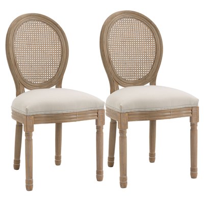 Chaise de salle à manger Tissu polyester au HOMCOM