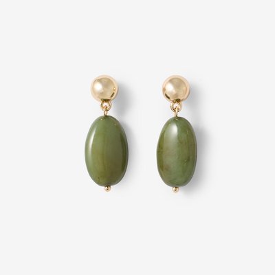 Boucles d'oreilles pendantes kaki BALABOOSTE