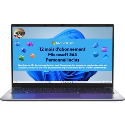 Ordinateur portable E15223 MD600044 15" Intel Celeron N100 8 Go RAM DDR4 SSD 128 Go MEDION
