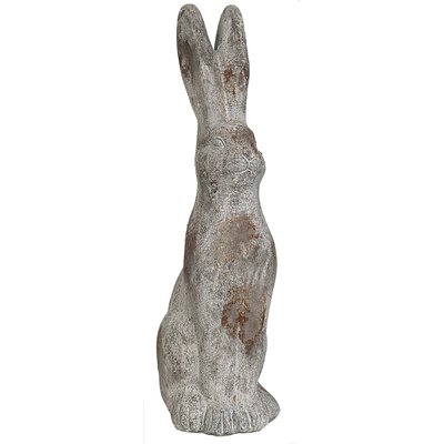 statue lapin décoratif en céramique effet rustique artisanale RECOLLECTION
