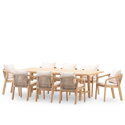 Salon de jardin, 8 chaises, SIENA DEFORA HOME
