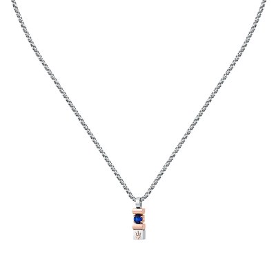 Collier en acier, cristaux, SAPPHIRE MASERATI