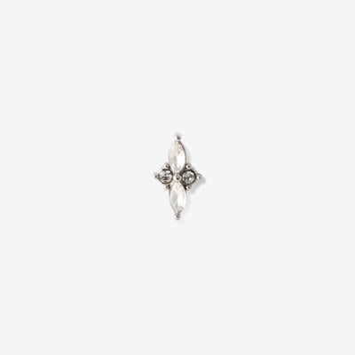 Piercing helix/tragus navettes en acier chirurgical argenté BALABOOSTE