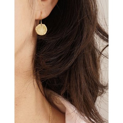 Boucles Lutèce motif Lys plaqué or INES DE LA FRESSANGE PARIS