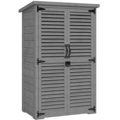 Abri de jardin Bois de sapin Gris OUTSUNNY
