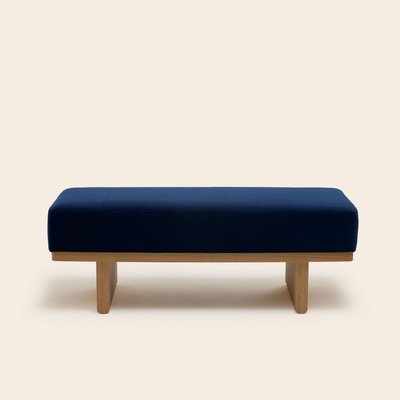 Banc en Bois et velours lumineux ANCA MADURA