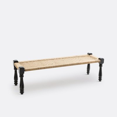 Adas Mango Wood & Rope Indian Style Bench LA REDOUTE INTERIEURS