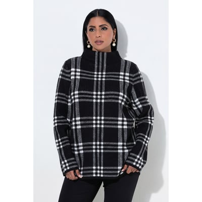 Pull à carreaux, effet scintillant ULLA POPKEN