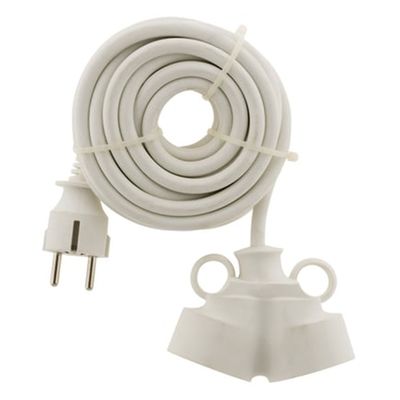 Rallonge Prolongateur Bi-tête 2x16a 5 M Blanc HBF INOTECH