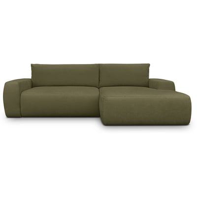 Canapé d'angle droit convertible 3 places en tissu chenille - SONNY HOMIFAB