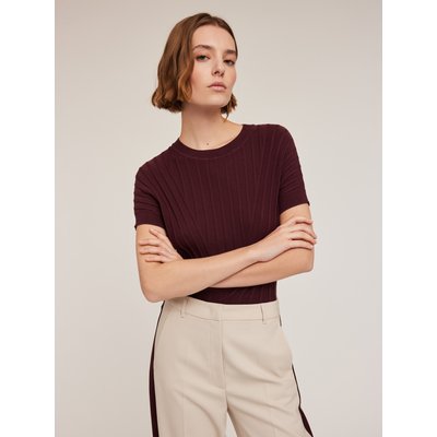 Pull à côtes tridimensionnelles en FIL de viscose mélangée MOTIVI