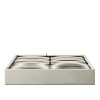 Sommier Coffre Tissu Beige ATLAS OLYMPE LITERIE